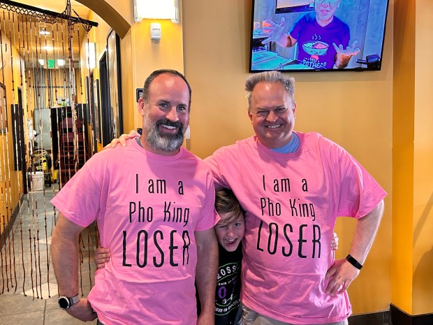Losers of Pho 95 Noodle House's Pho King Challenge get a free T-shirt. (Provided by Pho 95 Noodle House)