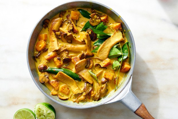 Winter squash and wild mushroom curry. This recipe from David Tanis is both sumptuous and simple to make. Food styled by Simon Andrews. (David Malosh, The New York Times)